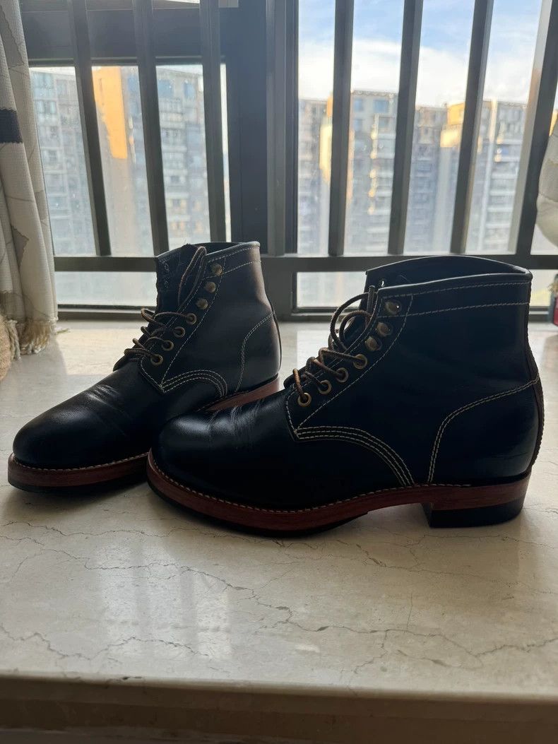 The Real McCoy's REAL McCoy's Black Leather Boots with Cat Paw Sole- DMC Size US 8.5 / EU 41-42 - 3 Thumbnail