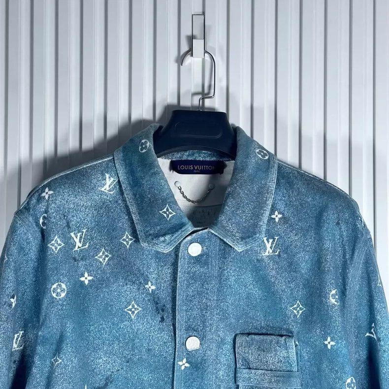 Louis Vuitton Louis Vuitton Blue Denim Jacket with Stars- DMC Size US L / EU 52-54 / 3 - 5 Thumbnail