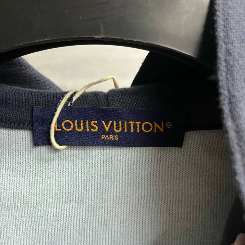 Louis Vuitton Louis Vuitton Deep Blue Logo Print Hoodie- DMC Size US S / EU 44-46 / 1 - 2 Thumbnail