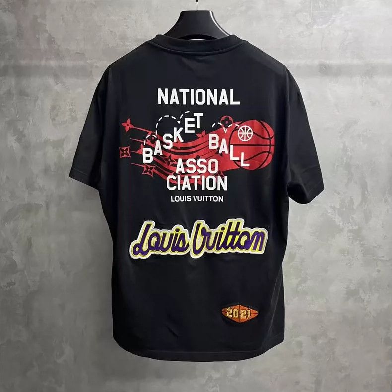 Louis Vuitton Louis Vuitton NBA Black Graphic T-Shirt- DMC Size US XL / EU 56 / 4 - 2 Thumbnail