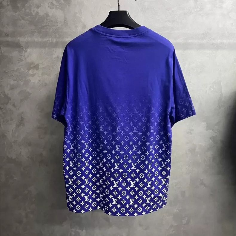 Louis Vuitton Louis Vuitton Blue Gradient Logo T-Shirt- DMC Size US XL / EU 56 / 4 - 2 Thumbnail
