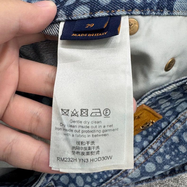 Louis Vuitton Louis Vuitton Denim Pants with Dot Pattern- DMC Size US 29 - 3 Thumbnail