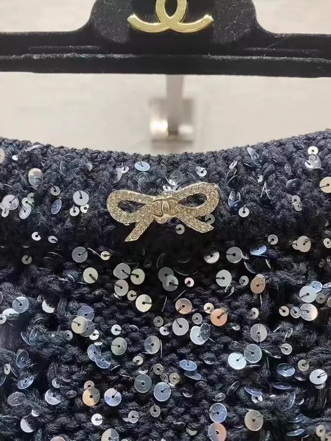 Chanel Chanel Sequined Shorts in Black Color- DMC Size US 38 / EU 54 - 2 Thumbnail