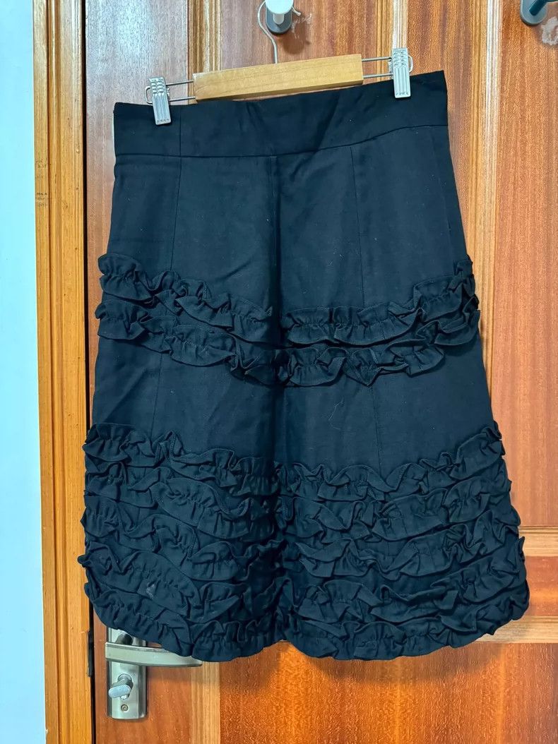 Comme des Garcons Comme des Garçons Black Asymmetrical Ruffled Skirt- DMC Size US 27 - 2 Thumbnail