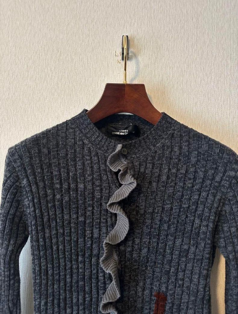 Comme des Garcons Comme des Garçons Frill Cardigan in Gray- DMC Size US M / EU 48-50 / 2 - 3 Thumbnail