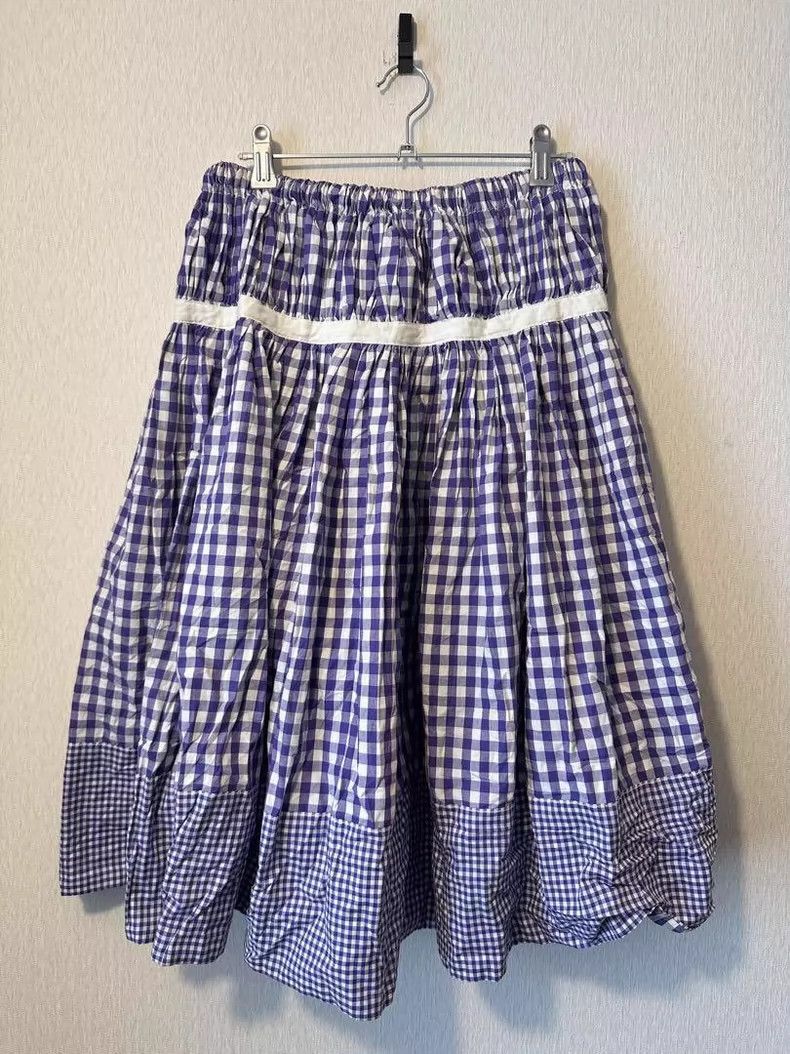 Comme des Garcons Comme des Garçons Gingham Patchwork Skirt- DMC Size US 27 - 2 Thumbnail