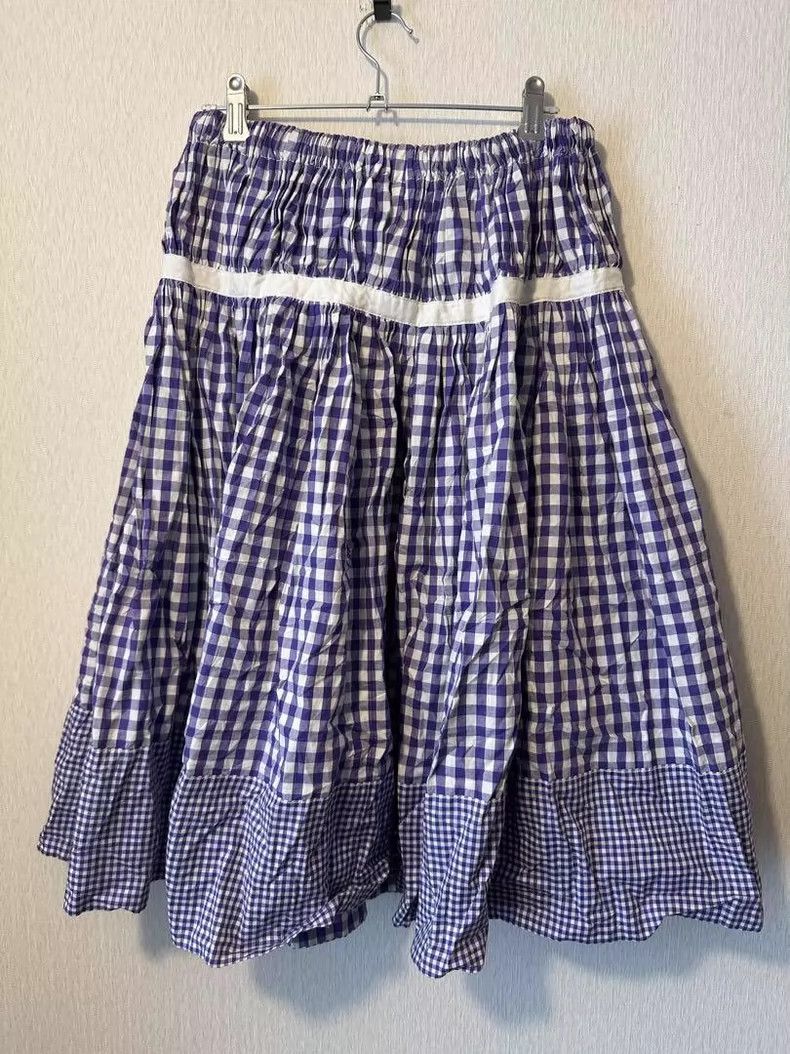 Comme des Garcons Comme des Garçons Gingham Patchwork Skirt- DMC Size US 27 - 5 Thumbnail