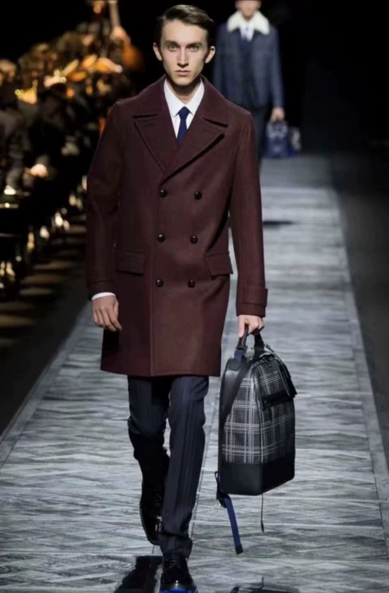 Dior Dior Homme Burgundy Double-Breasted Coat- DMC Size US M / EU 48-50 / 2 - 8 Thumbnail
