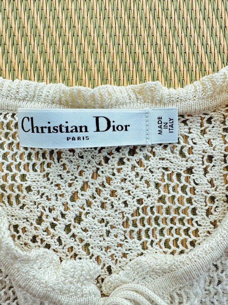 Dior Dior Hollow Knit Sweater in Off-White- DMC Size US S / EU 44-46 / 1 - 3 Thumbnail