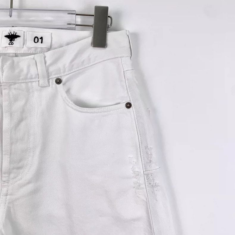 Dior Christian Dior White Vintage Distressed Jeans Size 32- DMC Size US 32 / EU 48 - 3 Thumbnail