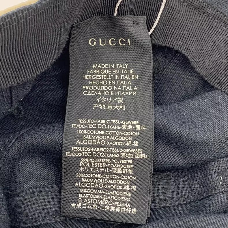 Gucci Gucci Black Logo Cotton Baseball Cap- DMC Size ONE SIZE - 9 Thumbnail