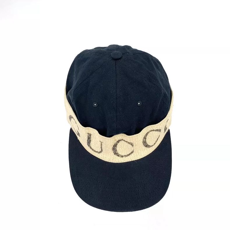 Gucci Gucci Black Logo Cotton Baseball Cap- DMC Size ONE SIZE - 5 Thumbnail