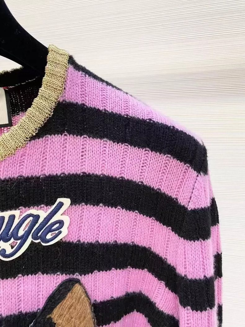 Gucci Gucci Cat Striped Knit Sweater Size M- DMC Size US M / EU 48-50 / 2 - 4 Thumbnail