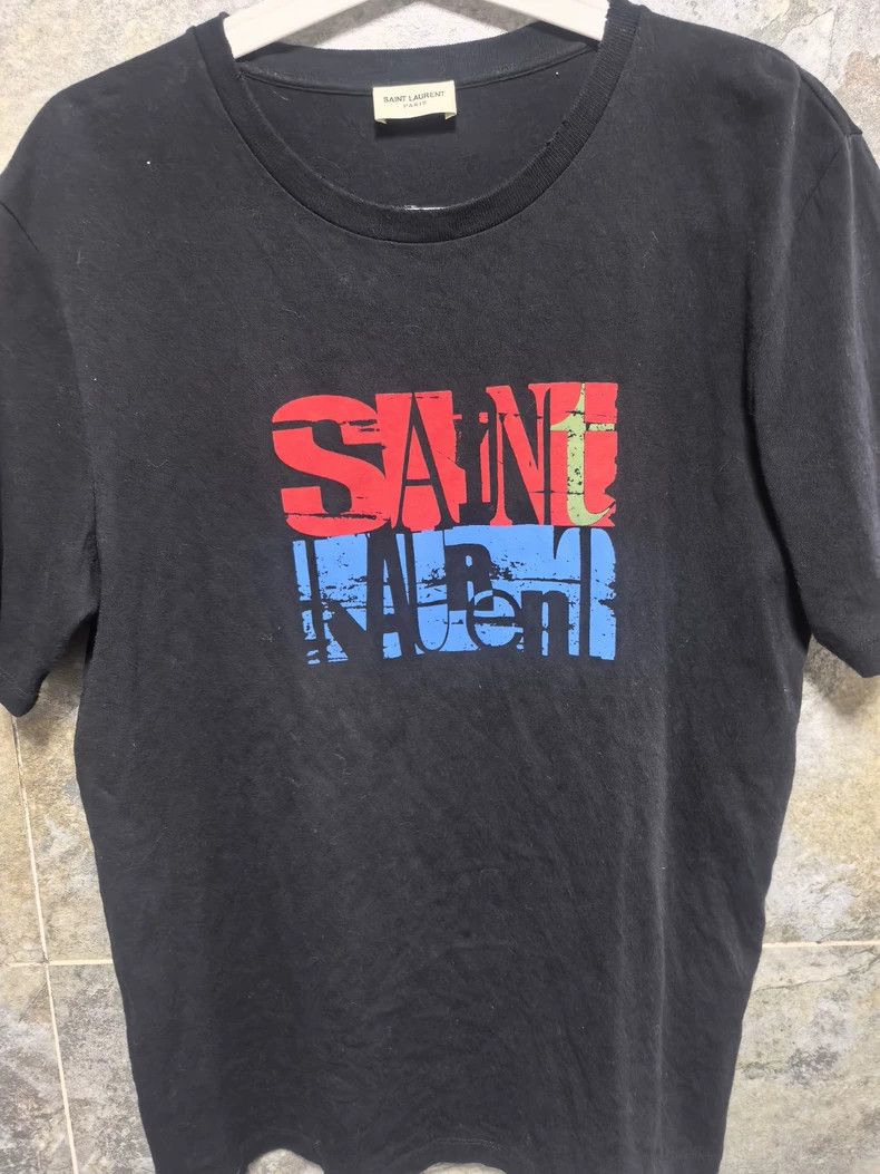 Saint Laurent Paris Saint Laurent Men's Black T-Shirt Size XS- DMC Size US XS / EU 42 / 0 - 2 Thumbnail