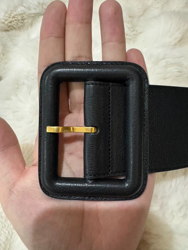 Saint Laurent Paris Saint Laurent Black Gold Women's Waist Belt- DMC Size ONE SIZE - 3 Thumbnail