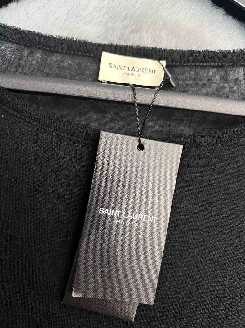 Saint Laurent Paris Saint Laurent Black Batwing Short Sleeve Top- DMC Size US M / EU 48-50 / 2 - 3 Thumbnail