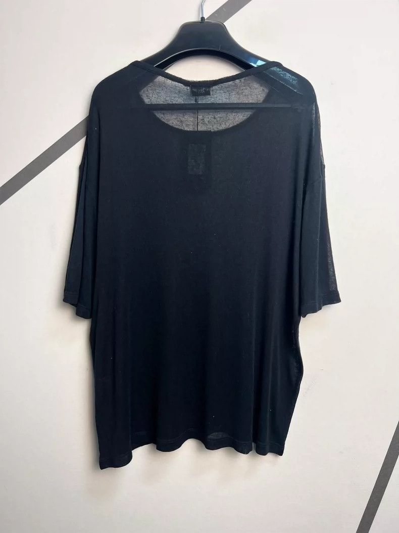 Saint Laurent Paris Saint Laurent Black Batwing Short Sleeve Top- DMC Size US M / EU 48-50 / 2 - 2 Thumbnail