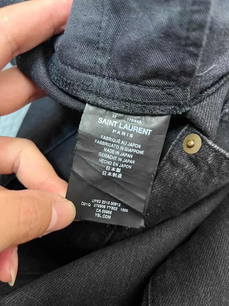 Saint Laurent Paris Saint Laurent Black Basic Denim Pants Size 32- DMC Size US 32 / EU 48 - 4 Thumbnail