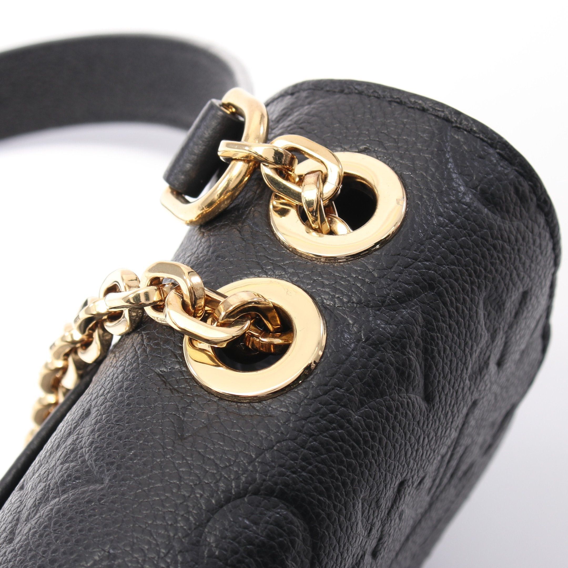 Louis Vuitton Louis Vuitton Marceau Monogram Empreinte Noir Chain Shoulder Bag Leather Black Size ONE SIZE - 7 Thumbnail