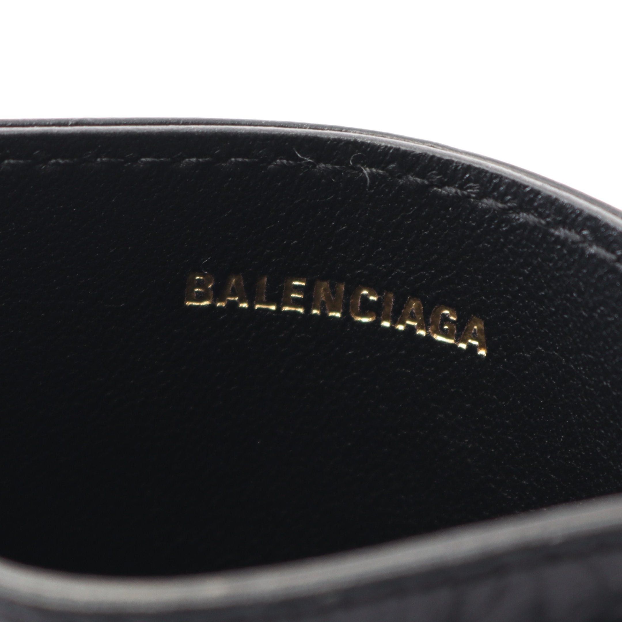 Balenciaga Balenciaga Crush Crash Card Case Name Holder Leather Black Size ONE SIZE - 4 Thumbnail