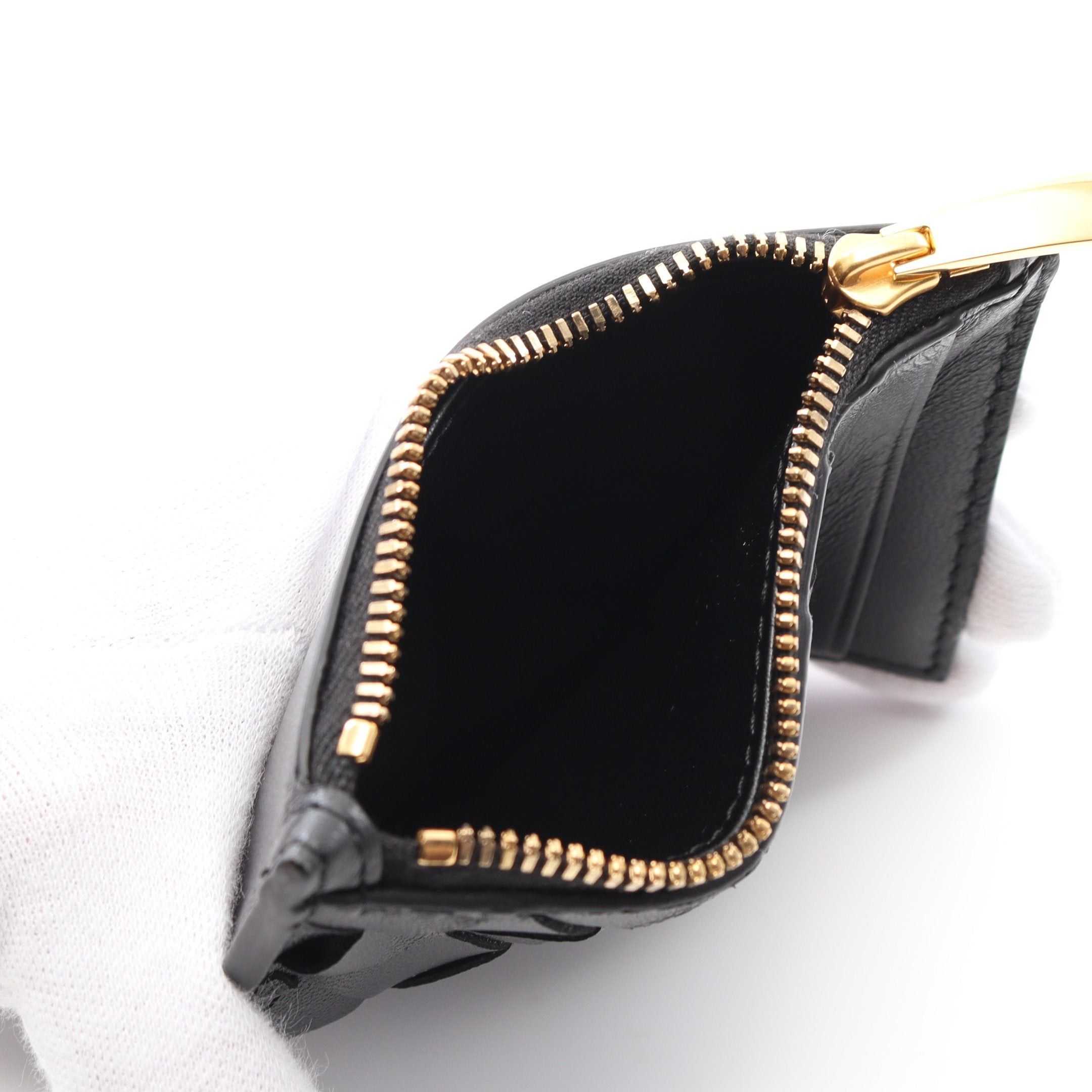 Bottega Veneta Bottega Veneta Intrecciato Coin Purse Card Case Leather Black Size ONE SIZE - 3 Thumbnail