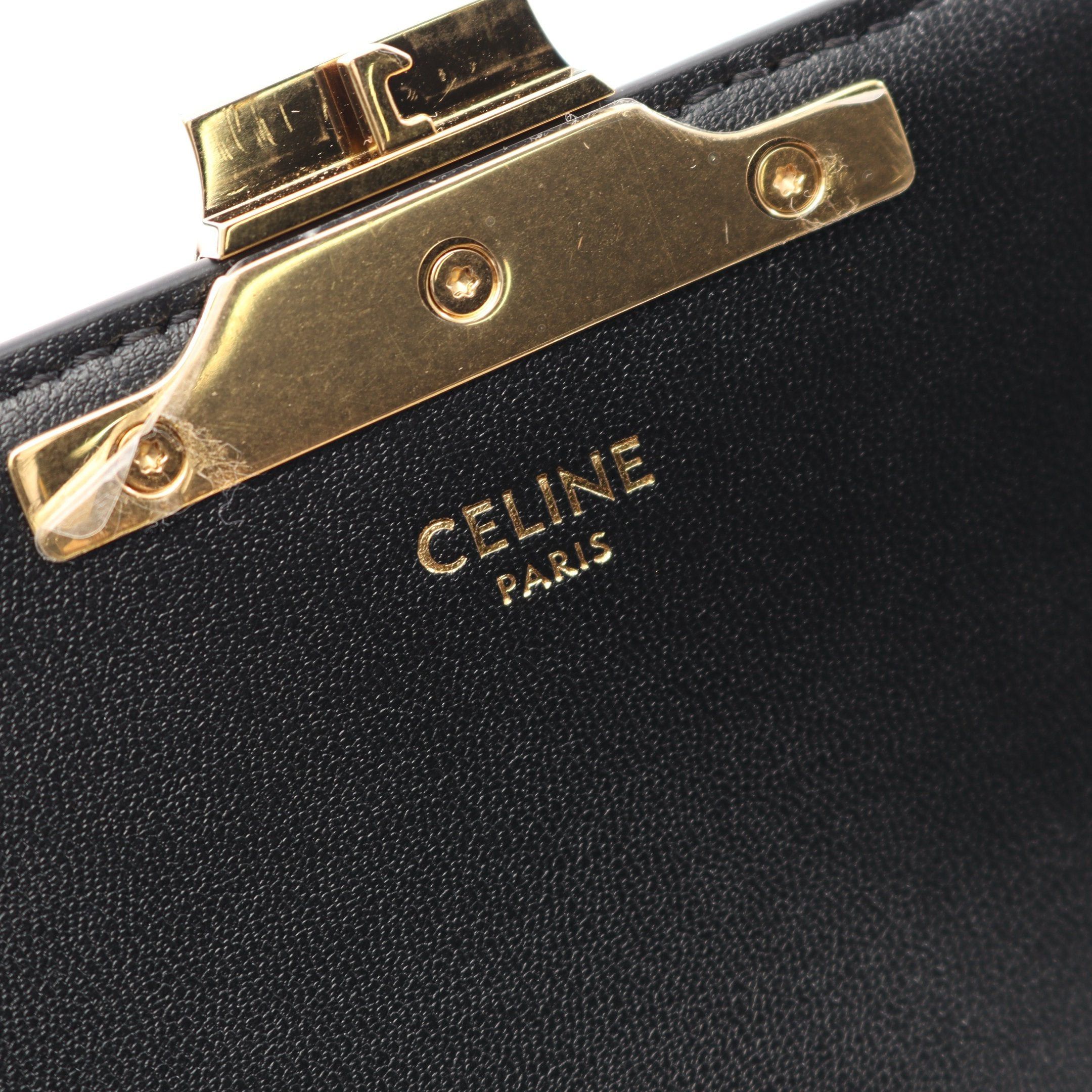 Celine Celine Medium Roller One Shoulder Bag Leather Black White Size ONE SIZE - 4 Thumbnail