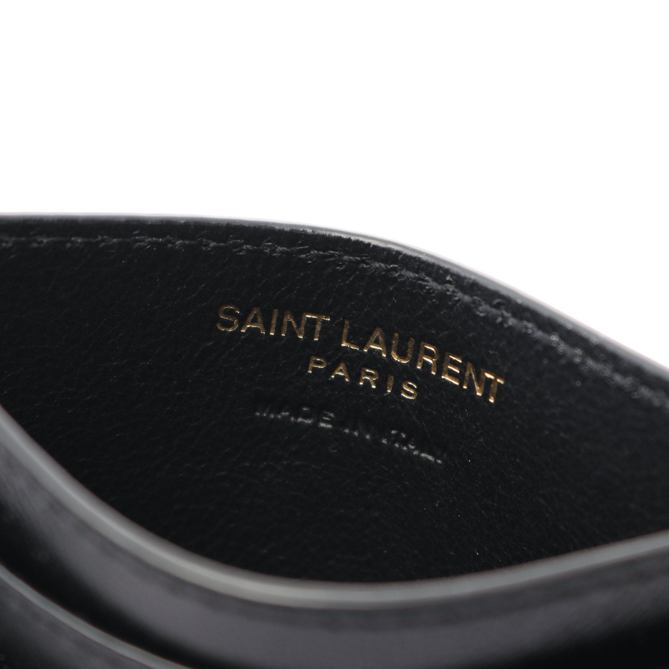 Yves Saint Laurent Yves Saint Laurent Card Case Leather Black Size ONE SIZE - 4 Thumbnail