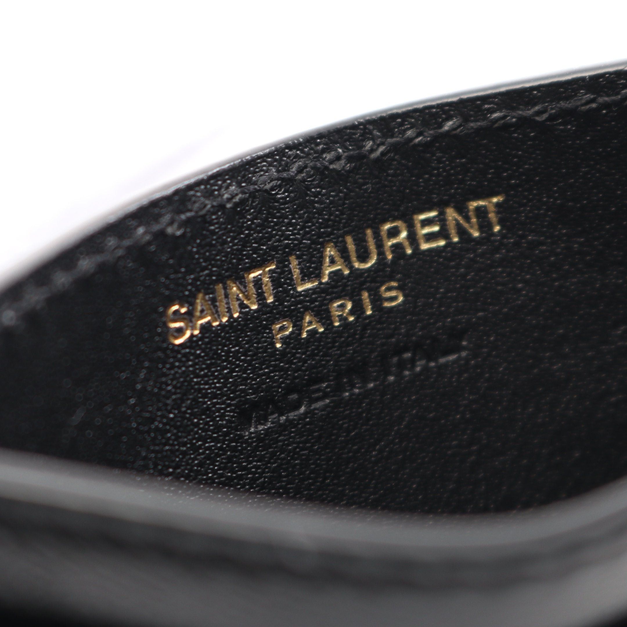 Yves Saint Laurent Yves Saint Laurent Ysl Monogram Card Case Name Holder Leather Black Size ONE SIZE - 4 Thumbnail