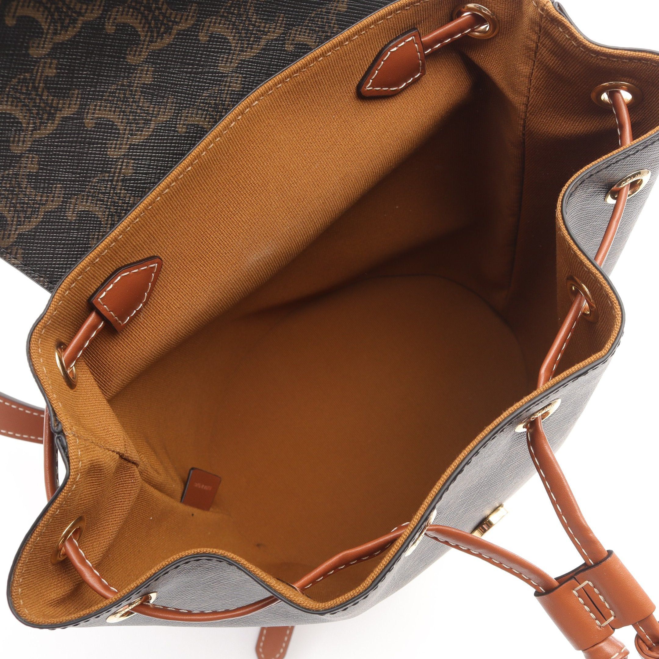 Celine Celine Bonnie Triomphe Backpack Rucksack Leather Brown Dark Size ONE SIZE - 3 Thumbnail