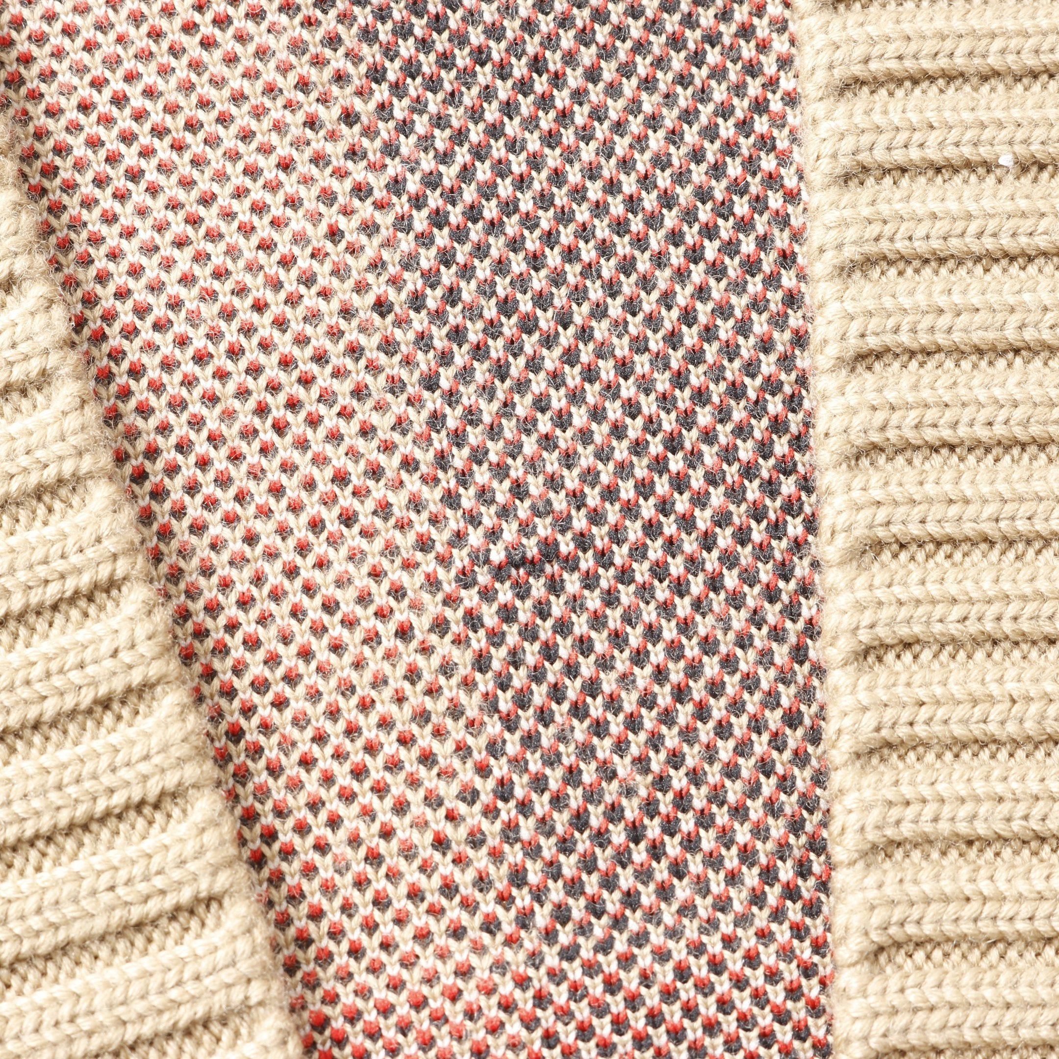 Burberry Burberry Nova Check Cardigan Wool Light Brown Multicolor Size ONE SIZE - 6 Thumbnail