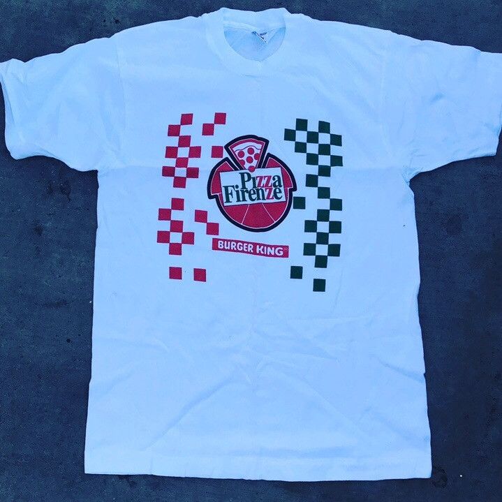 Vintage 1990s Burger King “ Pizza Firenze” Italy Italian T Shirt