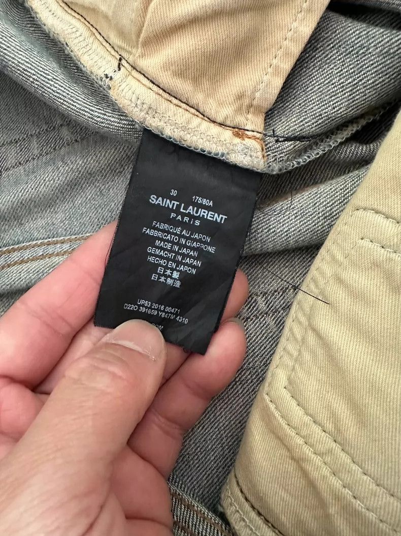 Saint Laurent Paris Saint Laurent Distressed Blue Denim Jeans- DMC Size US 30 / EU 46 - 7 Thumbnail