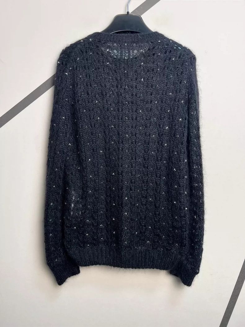 Saint Laurent Paris Saint Laurent Black Studded Knit Sweater Size S- DMC Size US S / EU 44-46 / 1 - 2 Thumbnail