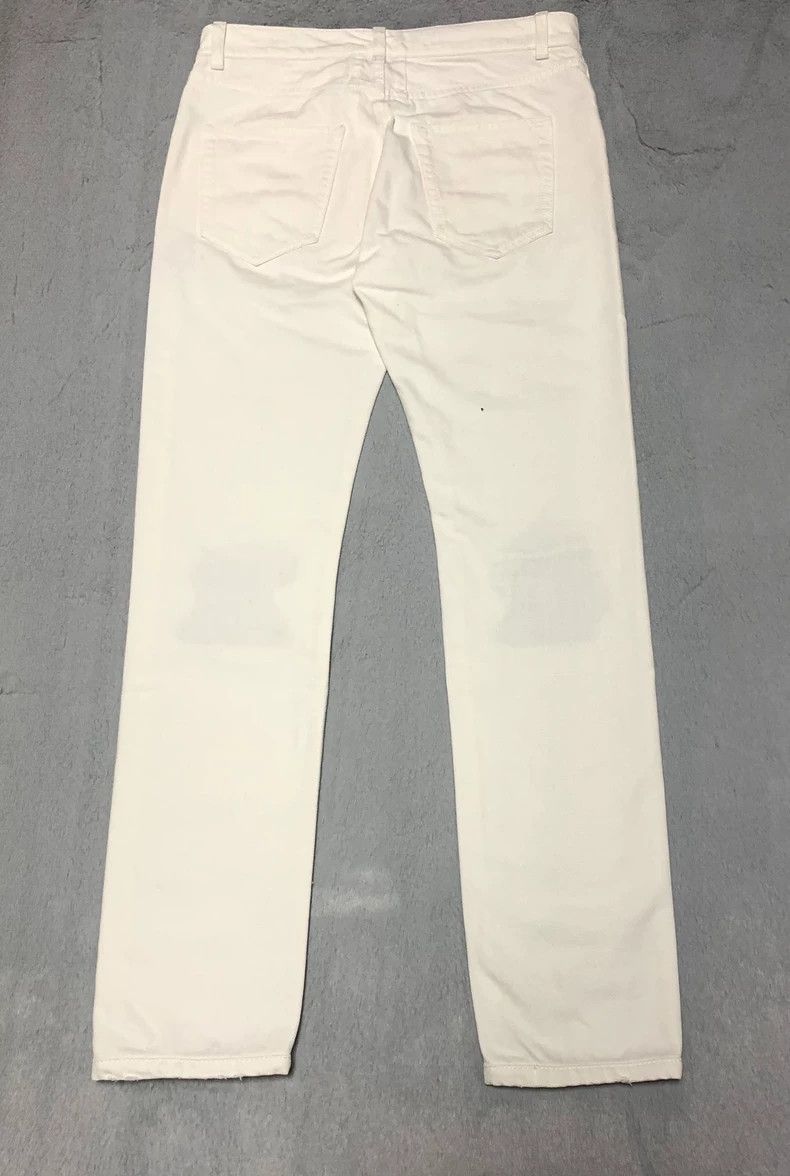 Saint Laurent Paris Saint Laurent White Distressed Knee Denim Pants- DMC Size US 29 - 2 Thumbnail
