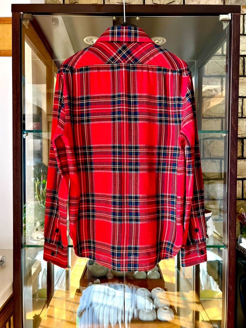 Saint Laurent Paris Saint Laurent Red Wool Plaid Shirt- DMC Size US S / EU 44-46 / 1 - 5 Thumbnail