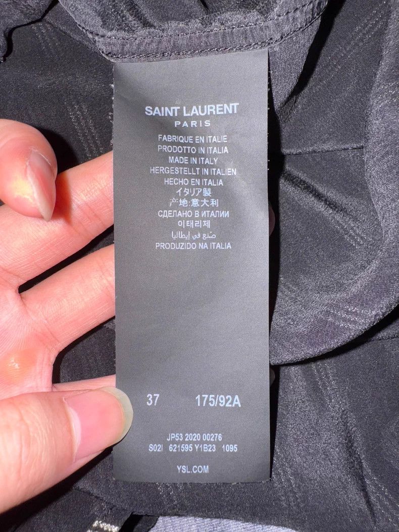 Saint Laurent Paris Saint Laurent Silk Striped Button-Up Shirt- DMC Size US M / EU 48-50 / 2 - 8 Thumbnail