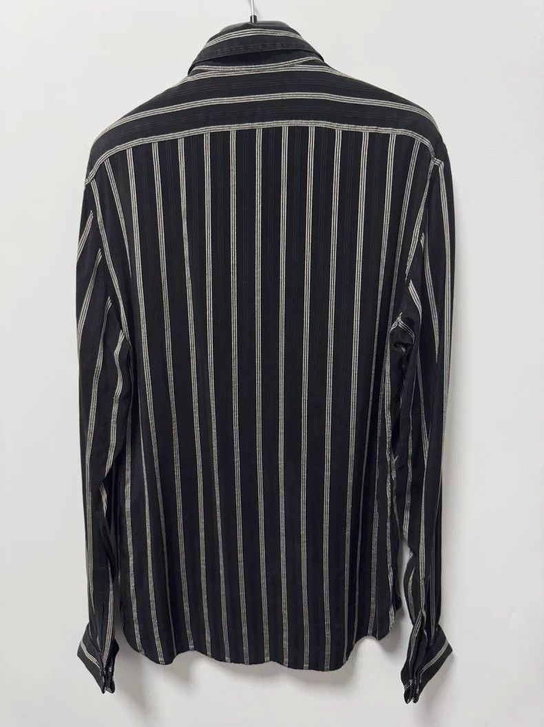 Saint Laurent Paris Saint Laurent Silk Striped Button-Up Shirt- DMC Size US M / EU 48-50 / 2 - 2 Thumbnail