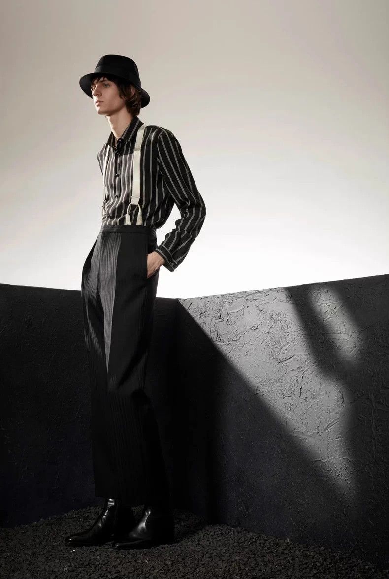 Saint Laurent Paris Saint Laurent Silk Striped Button-Up Shirt- DMC Size US M / EU 48-50 / 2 - 9 Thumbnail