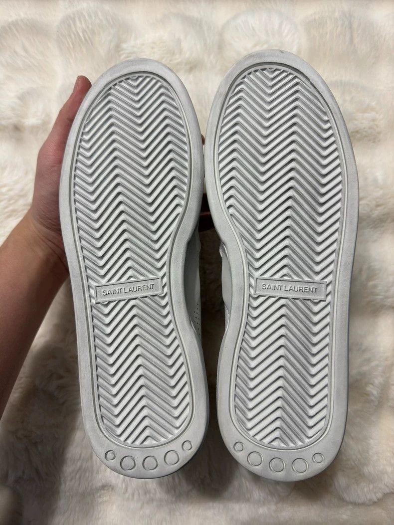 Saint Laurent Paris Saint Laurent White High-Top Sneakers Size 41- DMC Size US 10.5 / EU 43-44 - 4 Thumbnail