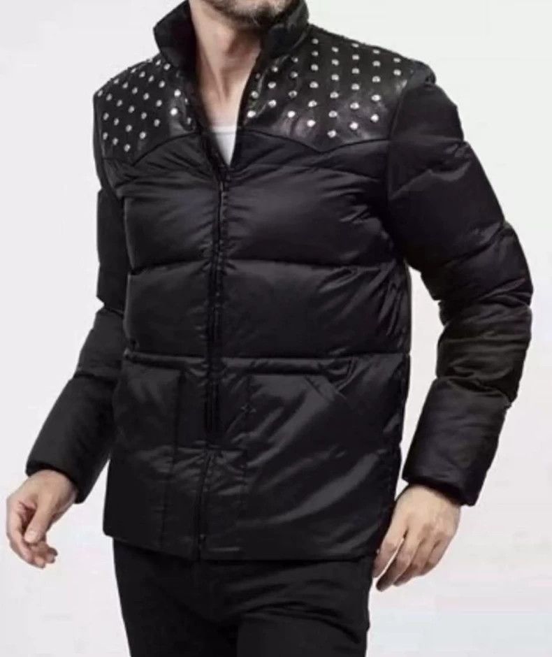 Saint Laurent Paris Saint Laurent Black Padded Jacket with Studs- DMC Size US XXL / EU 58 / 5 - 7 Thumbnail