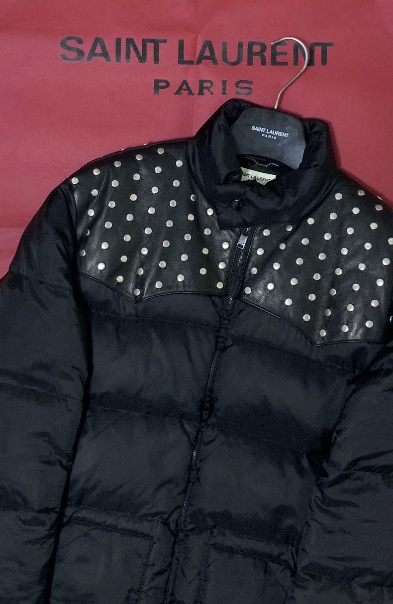 Saint Laurent Paris Saint Laurent Black Padded Jacket with Studs- DMC Size US XXL / EU 58 / 5 - 6 Thumbnail