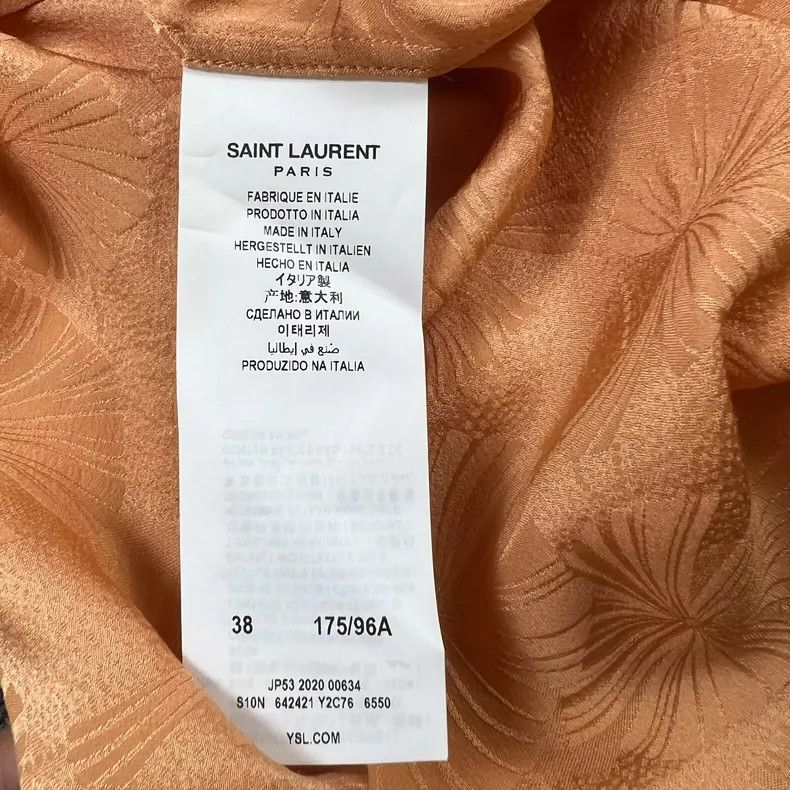 Saint Laurent Paris Saint Laurent Silk Ruffled Beige Shirt- DMC Size US M / EU 48-50 / 2 - 5 Thumbnail