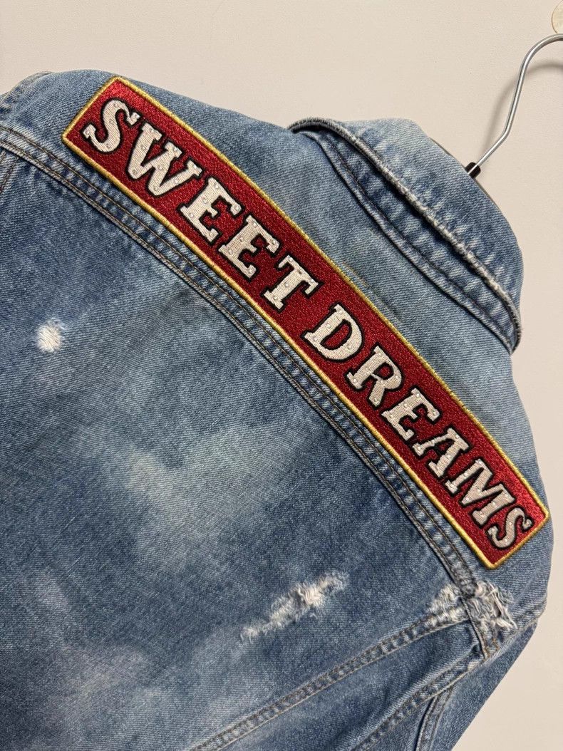 Saint Laurent Paris Distressed Blue Denim Jacket with Embroidery- DMC Size US M / EU 48-50 / 2 - 5 Thumbnail