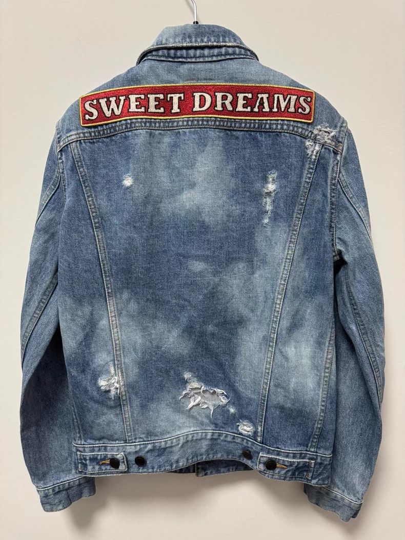 Saint Laurent Paris Distressed Blue Denim Jacket with Embroidery- DMC Size US M / EU 48-50 / 2 - 2 Thumbnail