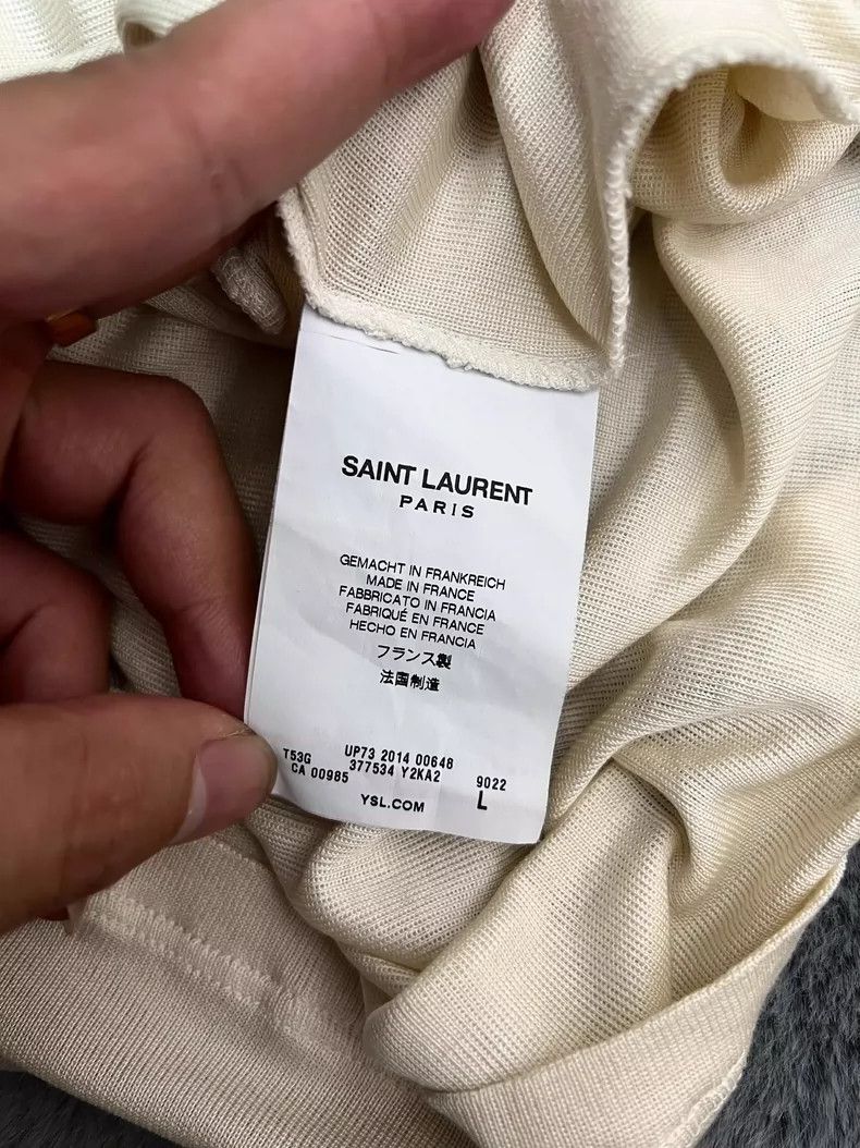 Saint Laurent Paris Saint Laurent Beige Sleeveless Beaded Top- DMC Size US L / EU 52-54 / 3 - 7 Thumbnail