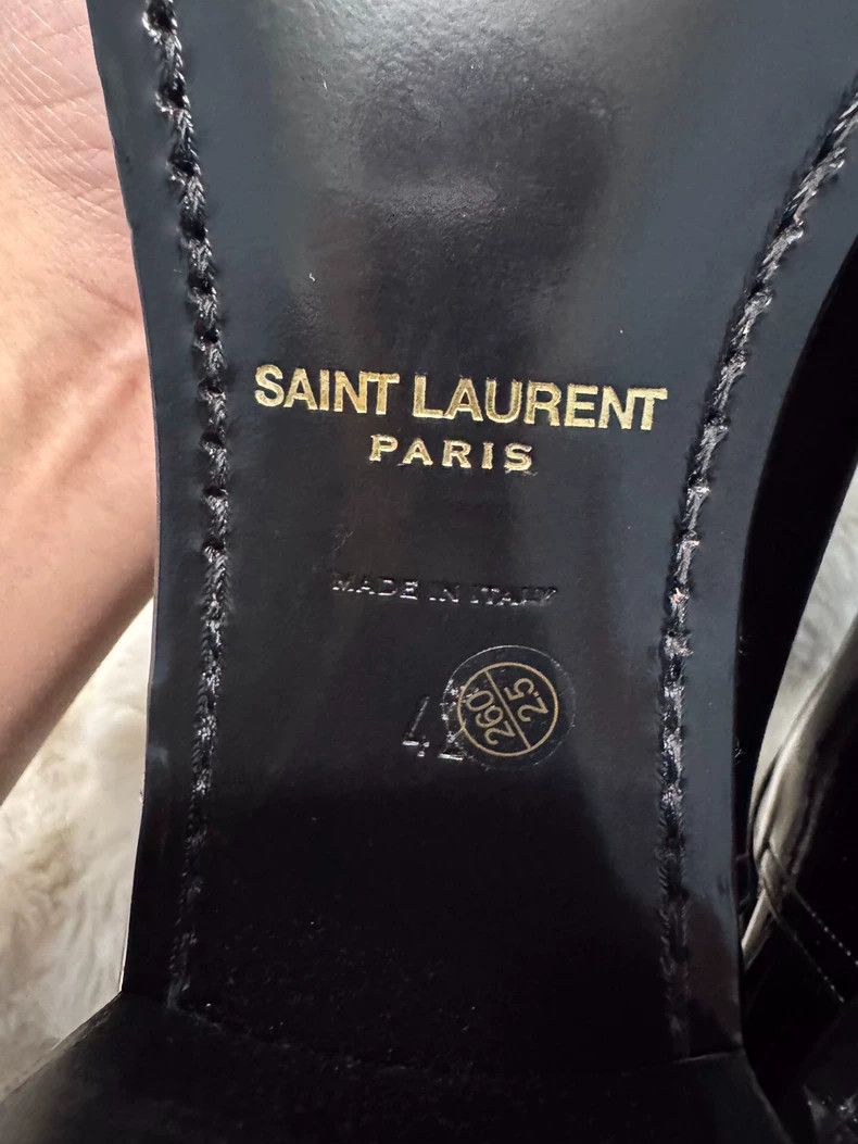 Yves Saint Laurent YSL Black Patent Leather Men's Boots- DMC Size US 9 / EU 42 - 6 Thumbnail