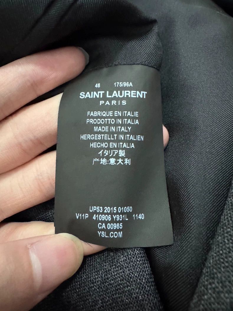 Saint Laurent Paris Saint Laurent Grey Wool Blazer Suit Jacket- DMC Size US M / EU 48-50 / 2 - 8 Thumbnail