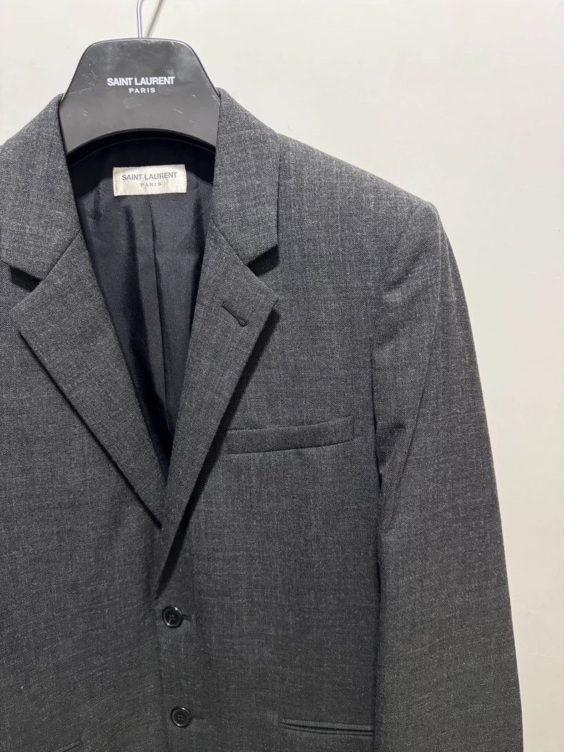 Saint Laurent Paris Saint Laurent Grey Wool Blazer Suit Jacket- DMC Size US M / EU 48-50 / 2 - 3 Thumbnail