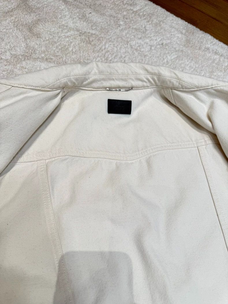Yves Saint Laurent YSL White Denim Jacket for Men, Size 48- DMC Size US L / EU 52-54 / 3 - 8 Thumbnail