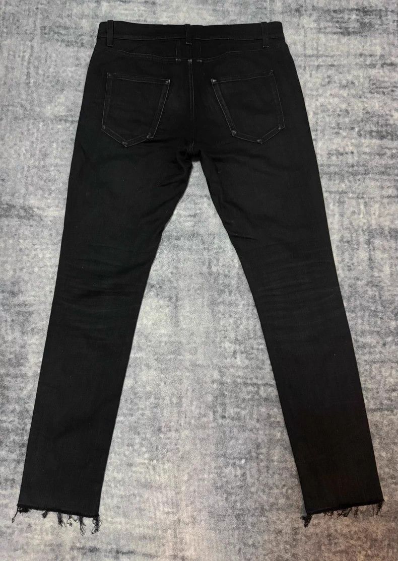 Saint Laurent Paris Saint Laurent Distressed Black Jeans with Fringes- DMC Size US 31 - 2 Thumbnail